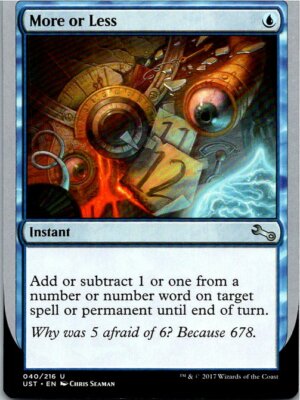 More Or Less Magic The Gathering Unstable Card Mint X1 | eBay