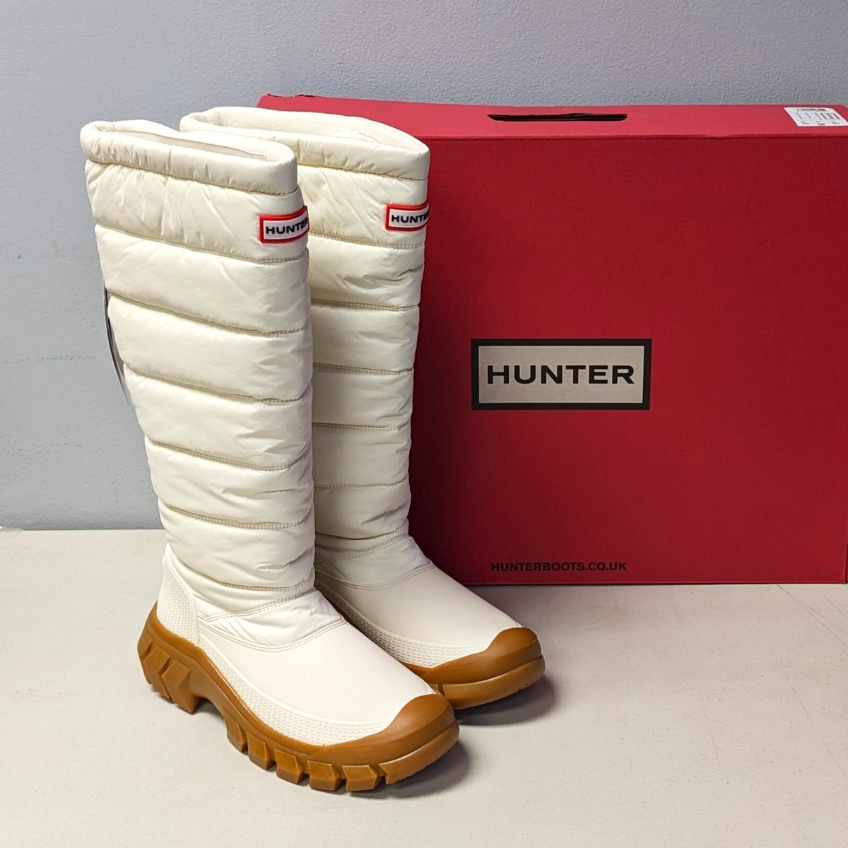 ブーツその他 HUNTER WOMEN Original Intrepid Tall Snow Boots White Willow Hunter “Intrepid Tall Snow Boot” Women's Waterproof