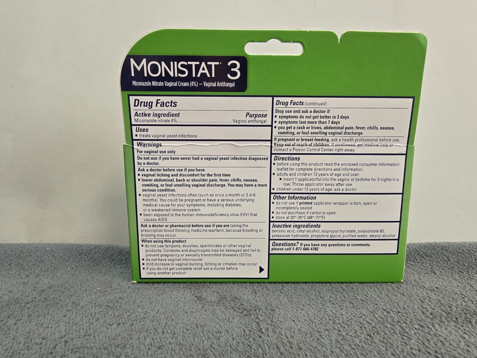 Monistat 3 Day Yeast Infection Treatment for Women, 3 Miconazole Pre-Filled