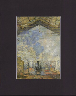 8X10'' Matted Print Art Picture Painting Claude Monet: Gare Saint-Lazare, 1877