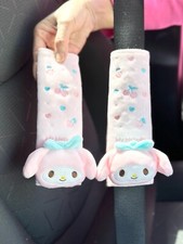 Us Seller 2pcsset My Melody Auto Car Seat Belt Covers Soft Shoulder Pad