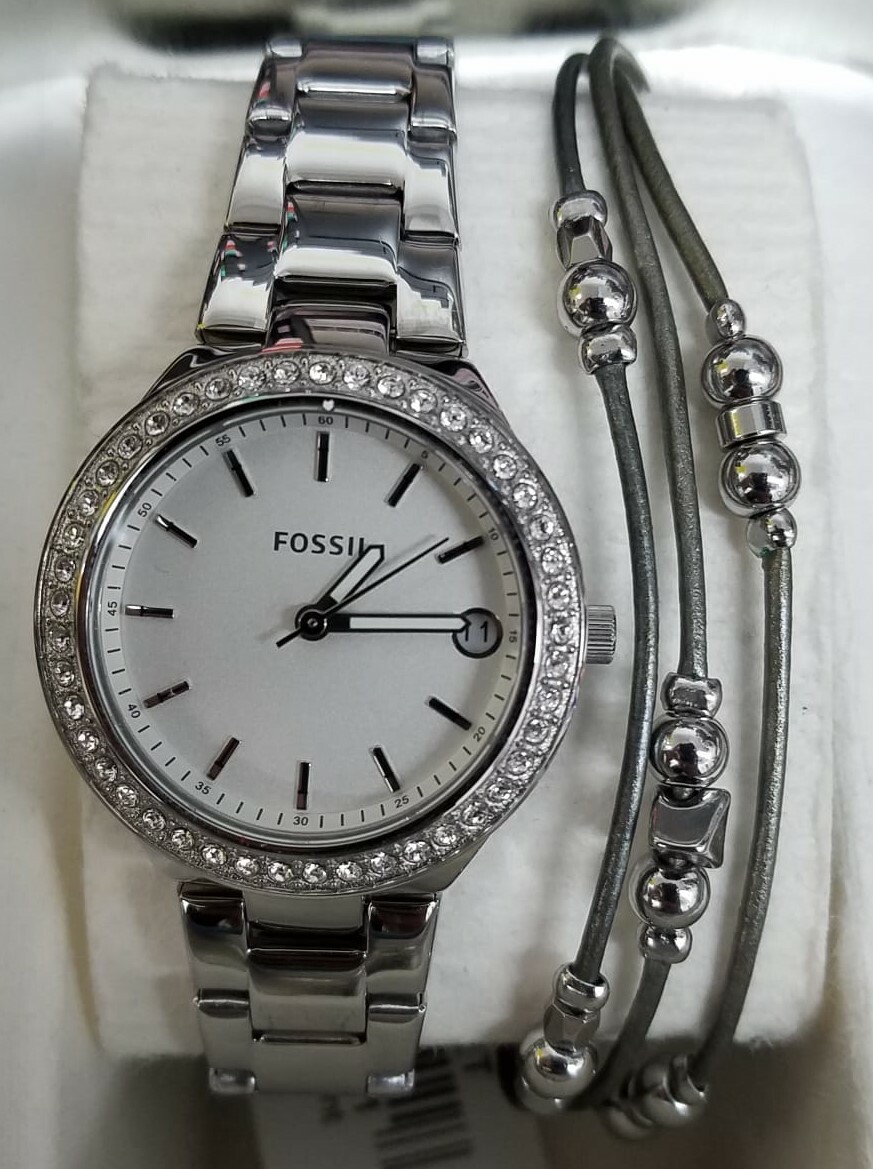 Fossil ES4336SET Blane Silver Tone Dial Stainless Steel  display picture 1