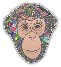 Autoaufkleber Affenkopf K4266 Sticker-12cm