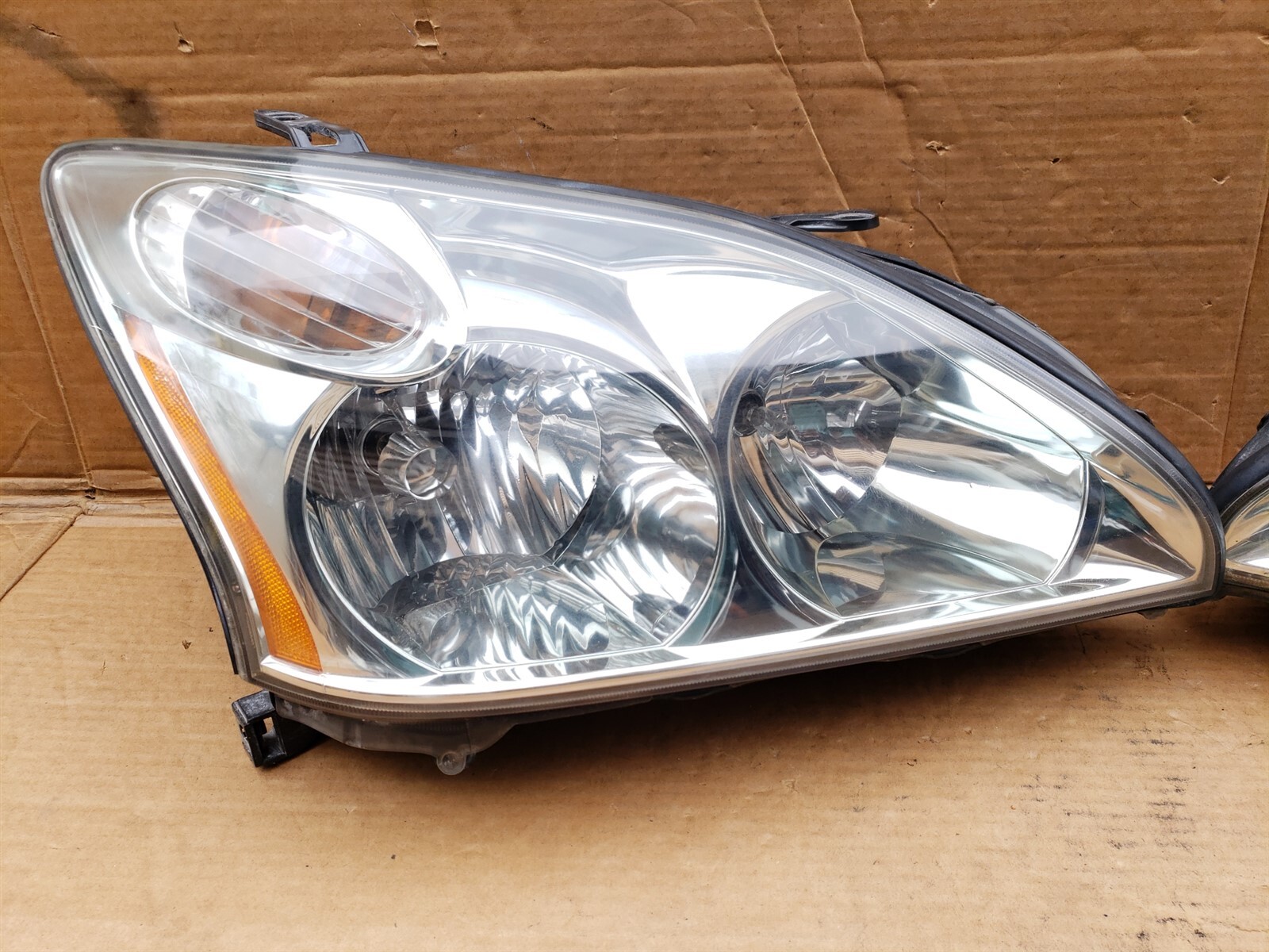 0409 Lexus RX330 RX350 Halogen Headlight Lamps Set L&R POLISHED eBay