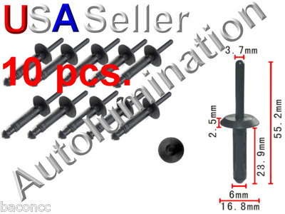Plastic Nylon Blind Rivet Bumper License Bracket For Jeep Chrysler ...