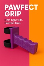 Dog groomer pistol grip dryer handle with paw print design in various colours