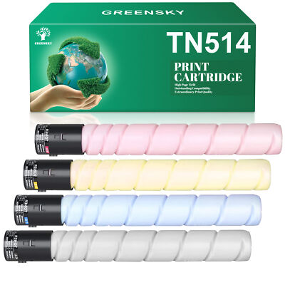 4pk CYMK Fit for Konica Minolta Bizhub C454 C454E C554 C554E C458 C658 TN514 