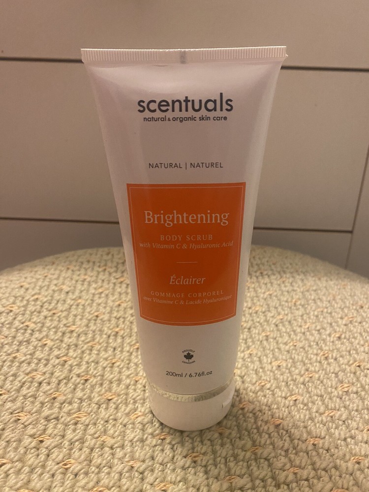 SCENTUALS Brightening Body Scrub Vitamin C Hyaluronic Acid 6.7oz Sealed NEW