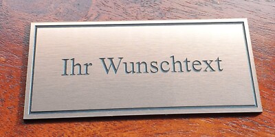 Pokal Schild  Schilder für Pokale  Gravur Plakette für Trophäen  personalisiert