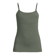 Women's Camisole With built In Shelf Bra, Olive Green Size M 7-9 
