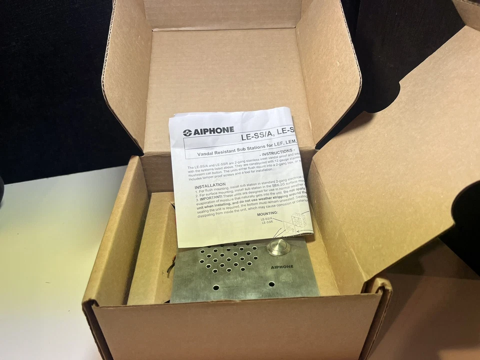 Estación de puerta AIPHONE LE-SS/A acero inoxidable 2 bandas resistente al vandalismo 32306 Foto 4 de 4