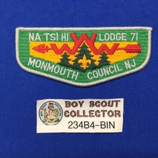 Boy Scout Na Tsi Hi  Lodge 71 S14 Order Of The Arrow Flap Patch 234B4-BIN