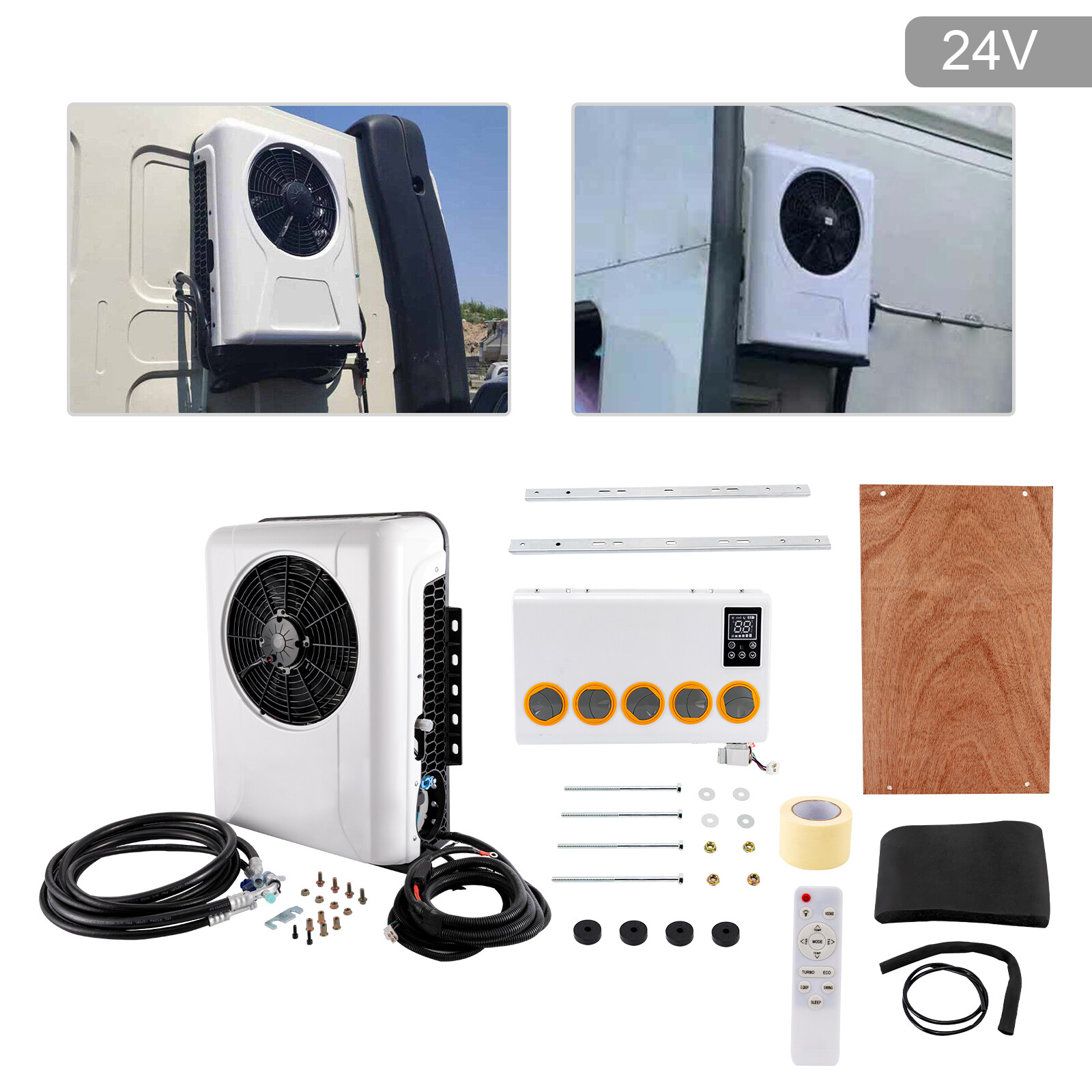 24V 12000 BTU Truck Cab Split AC for Semi Trucks Bus RV Caravan  -image