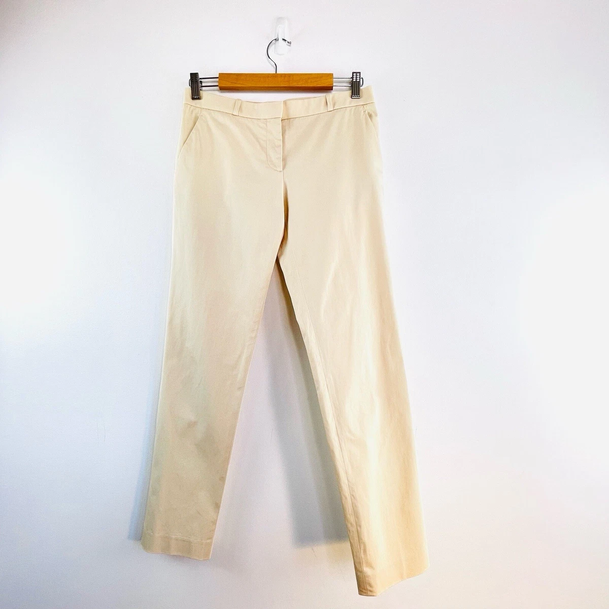 The Row Size 6 Aus 2 US Cream Cotton Blend Classic Chinos Pants US Designer