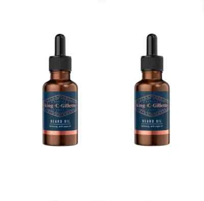2X King C Gillette Men’s Beard Oil, 30 ml, Softening, With Argan Oil