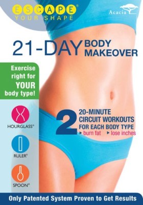 ESCAPE YOUR SHAPE 21 DAY TOTAL BODY MAKEOVER DVD NEW SEALED FOR ALL BODY TYPES