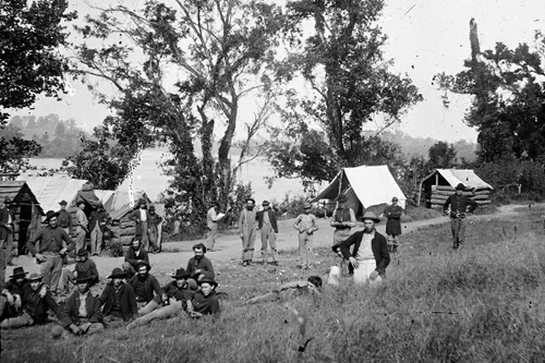New 5x7 Civil War Photo: Union - Federal Camp by Tennessee River, Chattanooga
