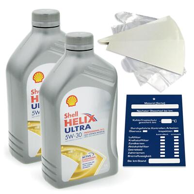 2 Liter original Shell Helix Ultra Prof. AJ-L 5W30 Motoröl 550040619 ACEA C1 SET