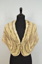 Fabulous Genuine Mink Stole Mid-Century Modern