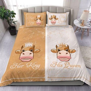 Cows Her King His Queen Bedding Set 4 Sizes Ebay