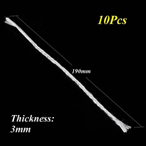 7.5" Replacement White Fiberglass Wick Holders Oil Candle Wicks 3mm Width - Picture 5 of 5