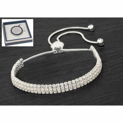 Equilibrium SP 3-reihiges Diamant Bling Armband
