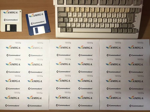 24 Etichette AMIGA per Floppy Disk 3,5 Pollici - Zdjęcie 1 z 11