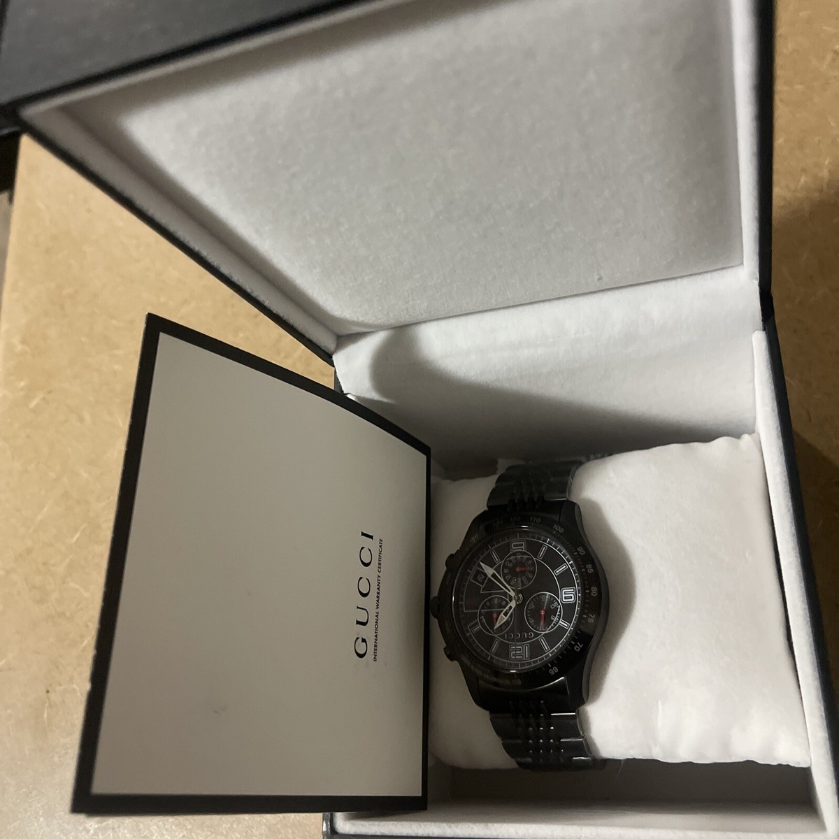 Gucci G-Timeless YA126217 45mm Black Stainless Steel Men's