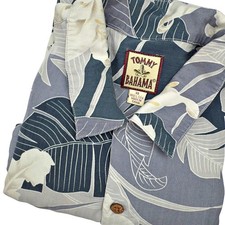 Tommy Bahama Men's XL 100 Silk Neutral Hawaiian SS Button Down Shirt Tropical