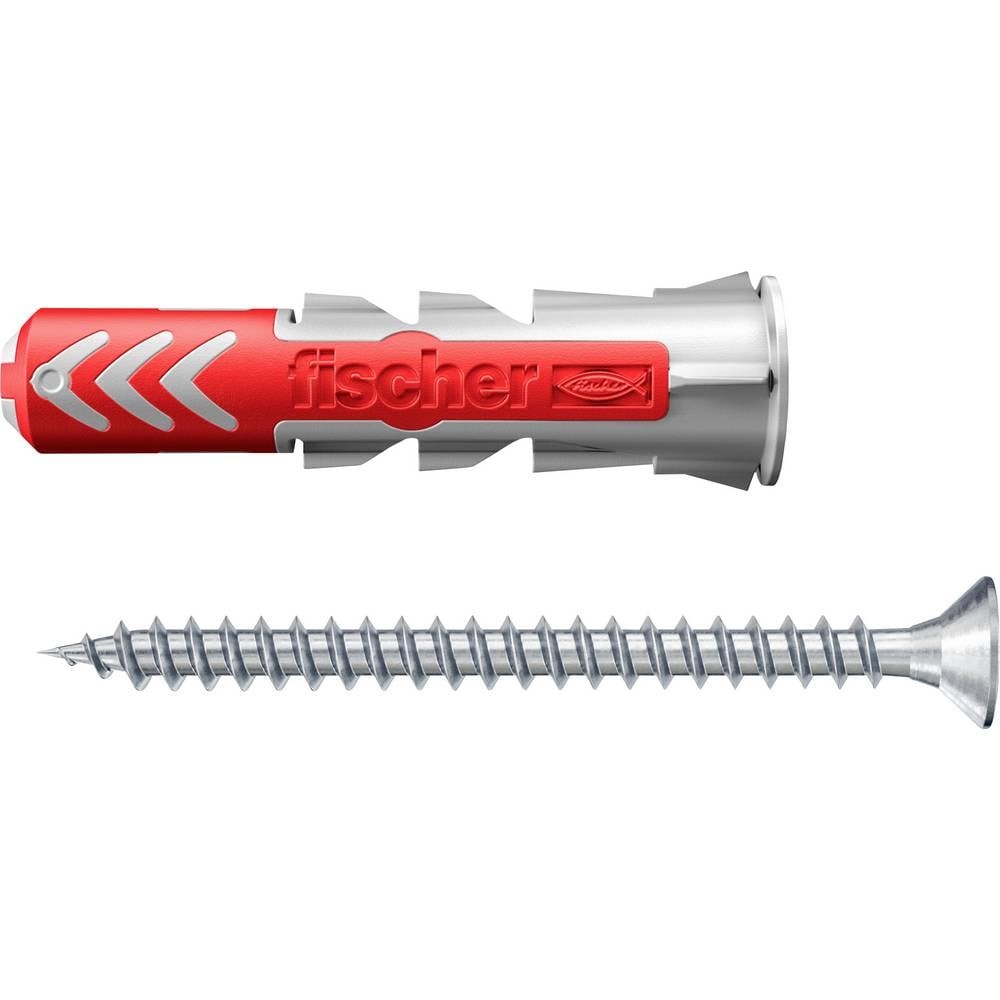 Cheville Fischer DUOPOWER 8x40 S LD avec vis de fixation pour brique et béton, paquet de 50 pcs