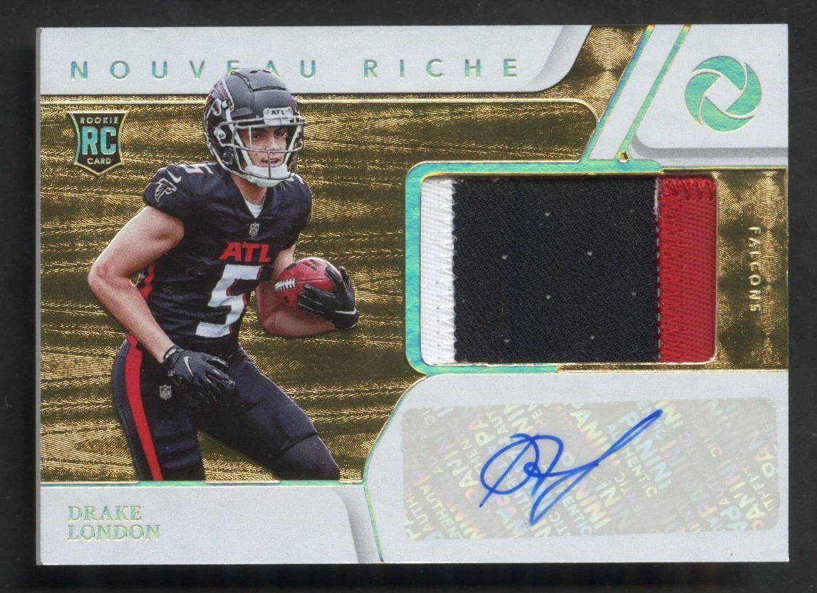 Drake London Panini Gold Standard Nouveau Riche Patch Autograph #NRPDLO Base