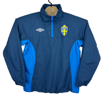 Umbro Sweden Trainingsjacke Herren Mittelblau 1/4 Zip Windbreaker Vintage Retro