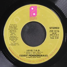 TEDDY PENDERGRASS: love t.k.o. / i just called to say PHILA INT'L 7" Single