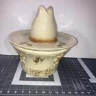 1960 McCoy USA Pottery El Rancho Sombrero Chip & Dip Set Western Cowboy