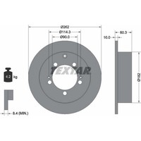 2X Textar 92136103 Bremsscheibe FüR Mitsubishi Chrysler Lancer Space Runner EA