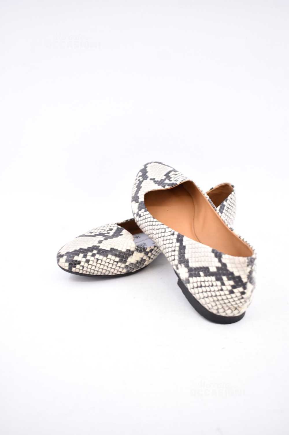 Women's python effect leather ballerinas size 37 - image 2