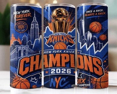 2026 Champions New York Knicks  Stainless Steel NBA Basketball 20 Oz Tumbler