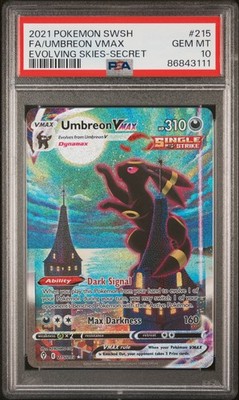 2021 Pokemon Evolving Skies Umbreon Vmax #215 GEM MT 10 Alternate