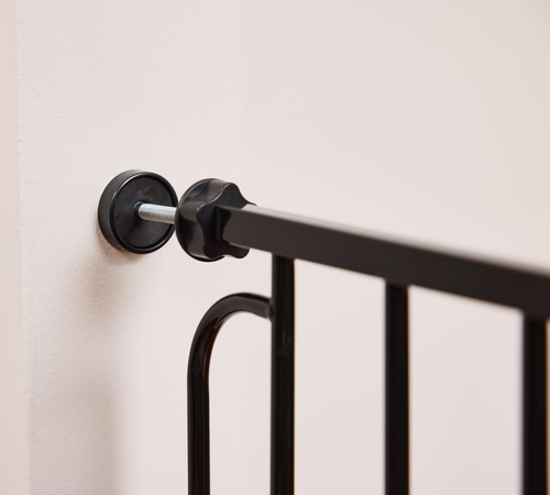 Easy Step Extra Wide Baby Gate 49 Inch Adjustable Safety Pet Dog Metal Black - Picture 7 of 7