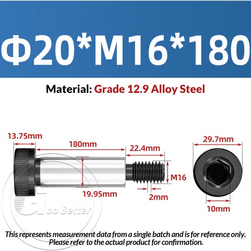 Socket Shoulder Bolts - High Tensile 12.9 - Socket Allen Key - M12 M16 M20 HT - Picture 64 of 97