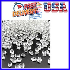 Clear Glass Stones, 0.85LB/385g Aquarium Gravel Rocks, Clear Aquarium Pebbles...