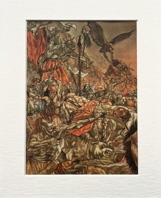 THE HOBBIT Vintage Mounted Print - Tolkien - LOTR - Middle Earth - Michael Hague