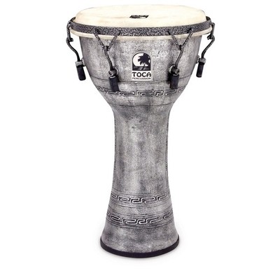 Toca Percussion Freestyle Djembe SFDMX-10AS, Synergy, 10'', Antique Silver