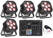Chauvet DJ EZLink PAR Q6BT ILS RGBA LED Wireless PAR 4 Pack with Wireless
