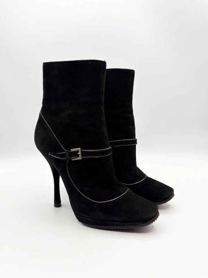 Louis Vuitton by Marc Jacobs Negro Gamuza Mary Jane Botines Y2K Talla EU 36 6 Foto 3 de 4