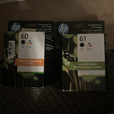 2 HP 61 Black  61 Tri-Color Ink Catridges Open Boxes