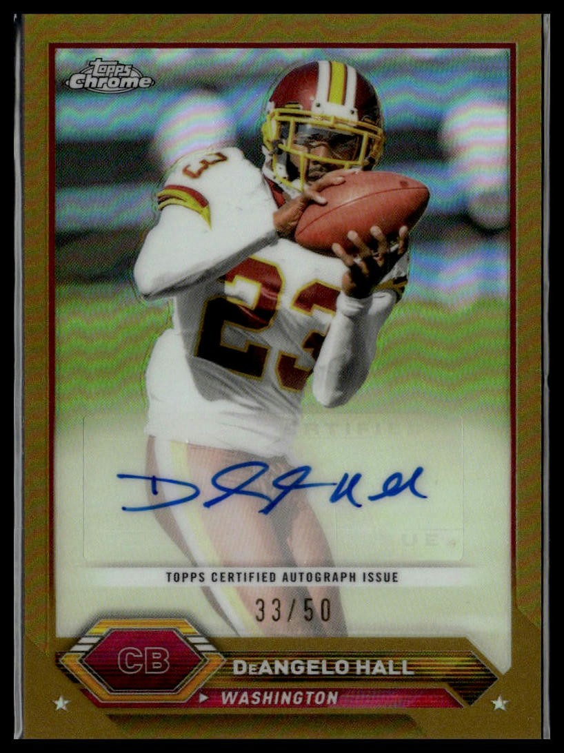 2023 Topps Composite #TCA-DH DeAngelo Hall Topps Chrome Auto Gold Refractor /50