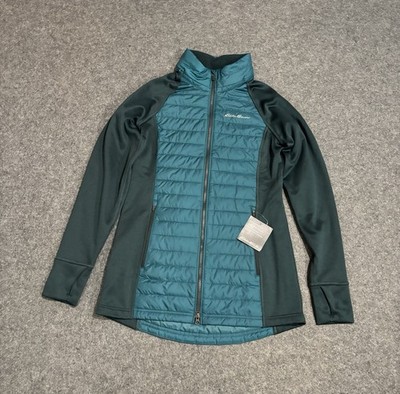 Eddie Bauer Women's Emberlite Hybrid Puffer Jacket Medium Emerald Green NEW