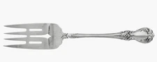 Olde Master (Sterling, 1942) Towle Silver Solid Cold Meat Serving Fork 8.25"