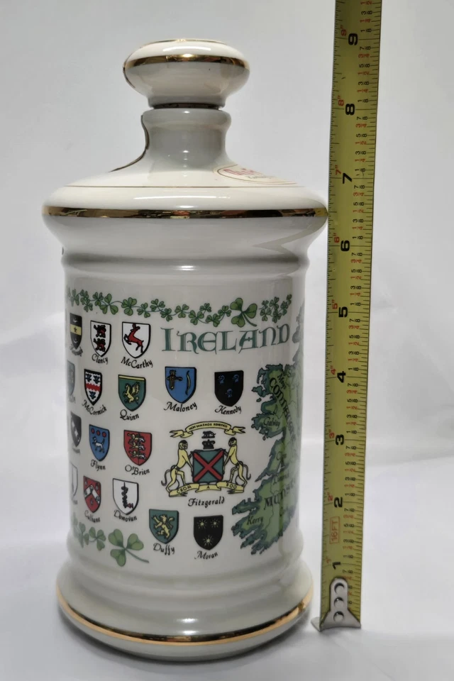 Old Fitzgerald Whiskey Decanter – EMERALD ISLE 1969 ~ 9" Tall ~ Empty - Image 2 of 4